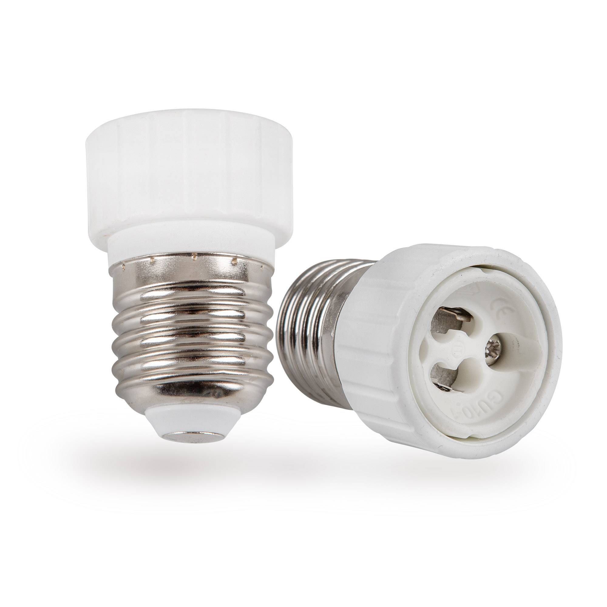 2x Lampensockel Adapter Konverter E27 Fassung auf GU10 Sockel Lampenadapter-0
