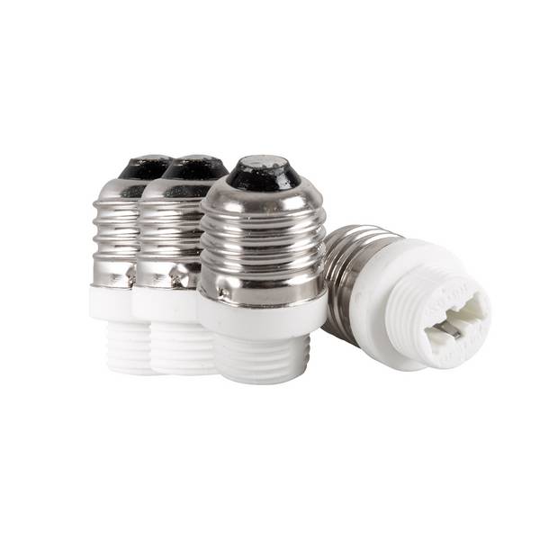 4x lampenfassung Adapter Konverter E27 Fassung auf E14 Sockel Lampenadapter