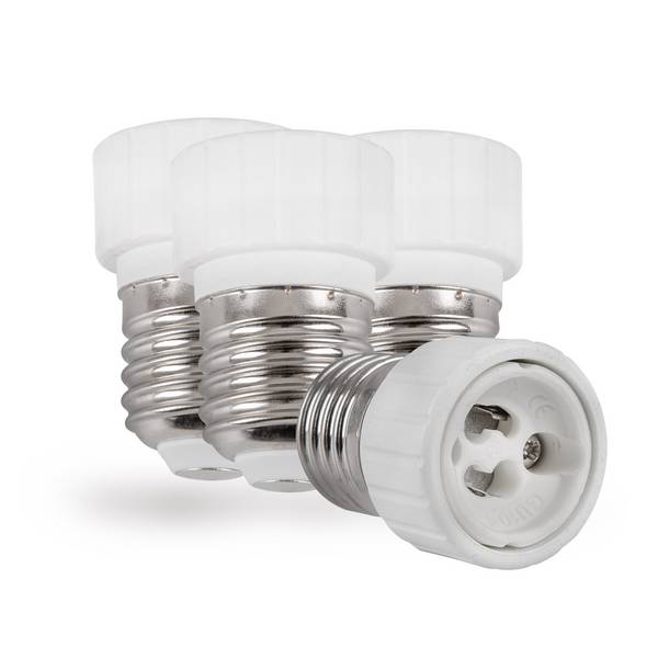 4x lampenfassung Adapter Konverter E27 Fassung auf GU10 Sockel Lampenadapter