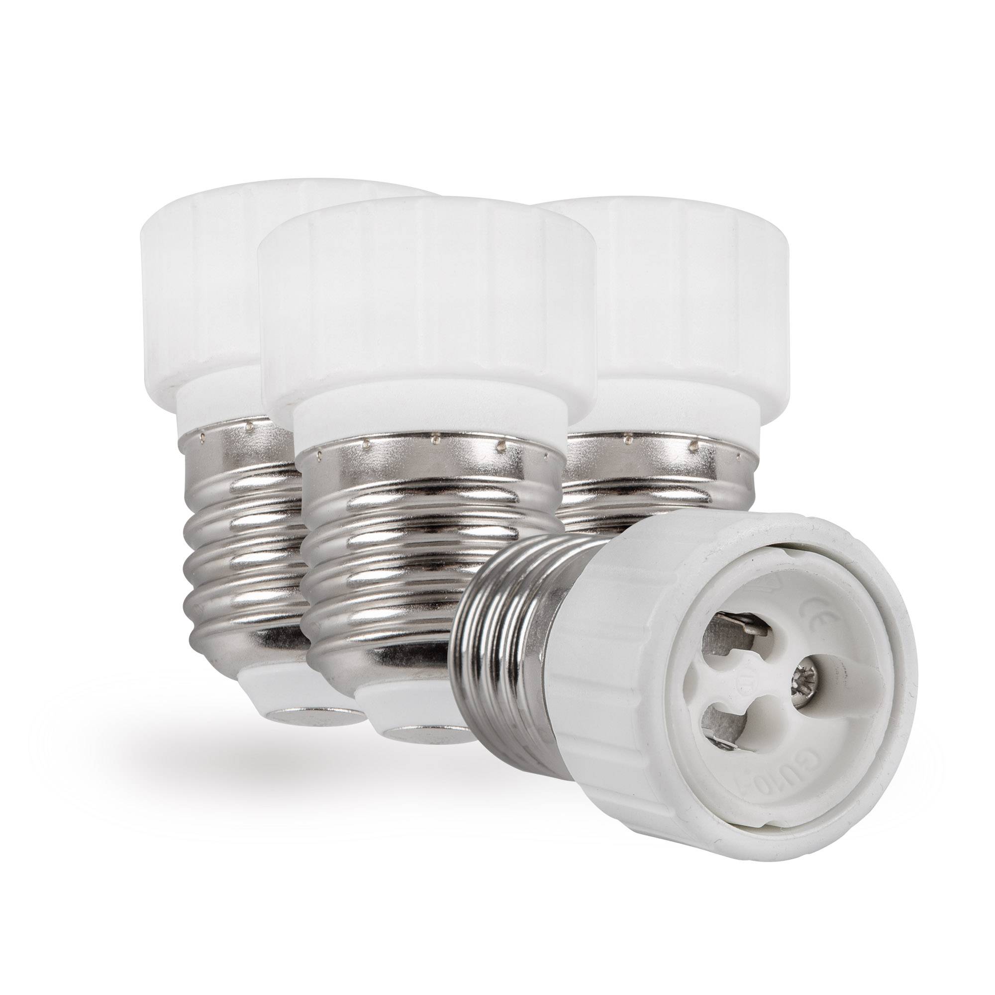 4x lampenfassung Adapter Konverter E27 Fassung auf GU10 Sockel Lampenadapter-0