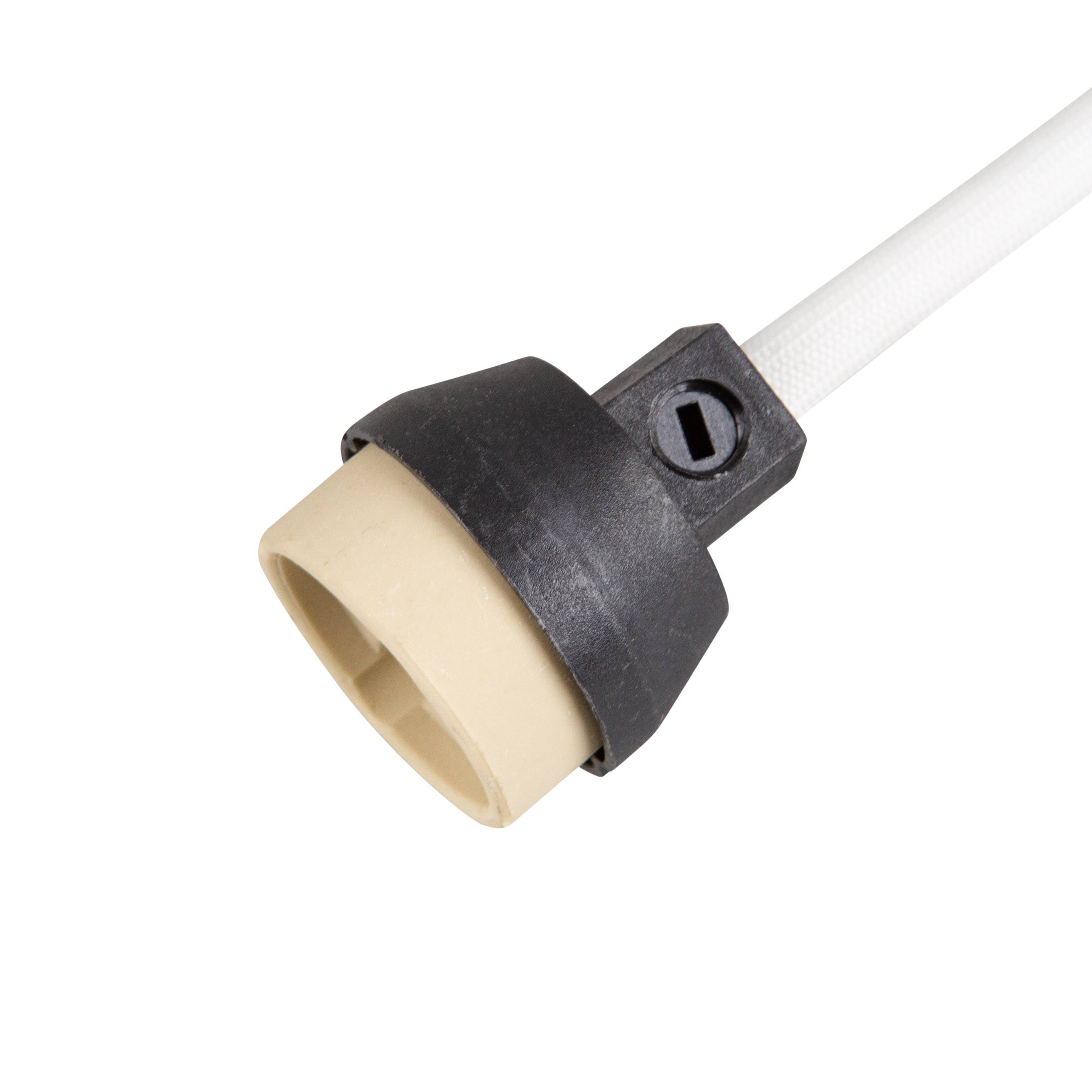 6 Stück Halogenlampen GU10 Fassung Brücke Mit Kabel und Isolierhülse VDE Hochvolt Keramik 190-230V-1