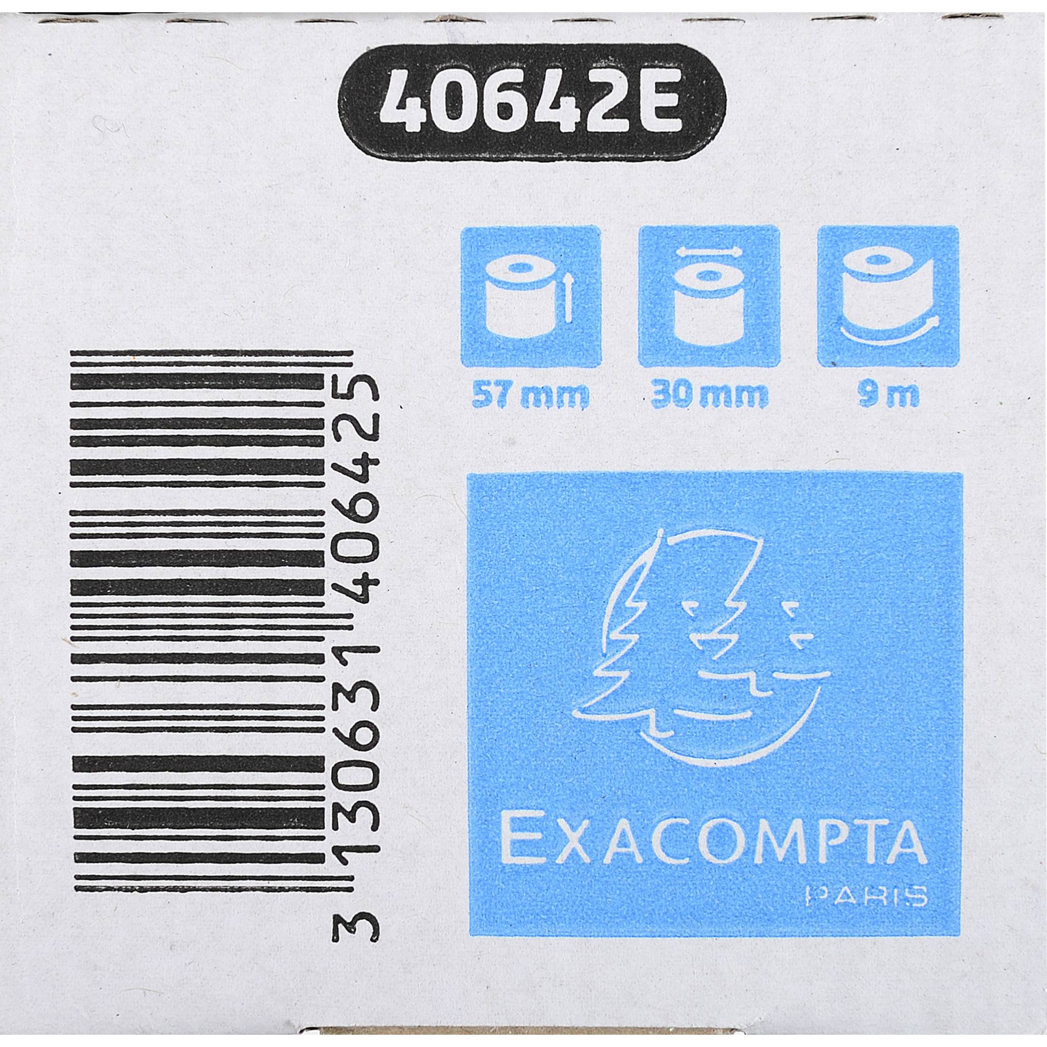 Exacompta 120x Thermorolle 1-lagig Lastschrift 55g/m2 57mmx30mmx12mm Weiß 40642E-0