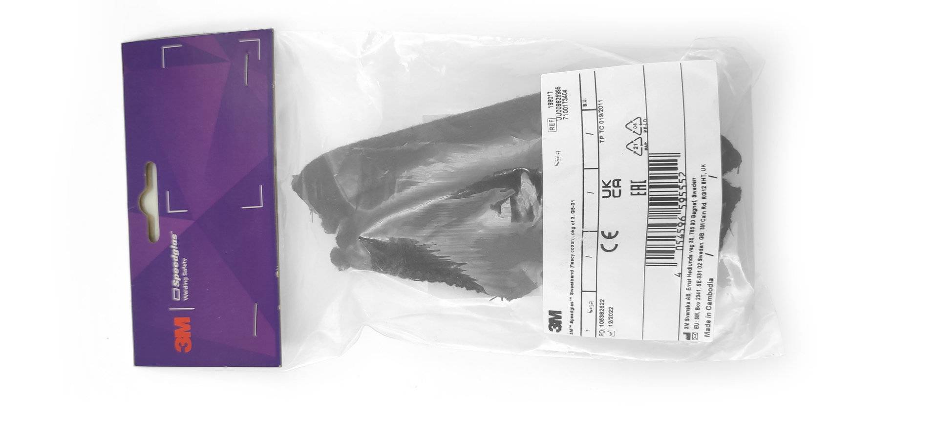3M™ Schweißband, G5-01/9100/9100 Air/9100 FX, weiche Baumwolle, 198017 für Masken und Schutzvisiere-2