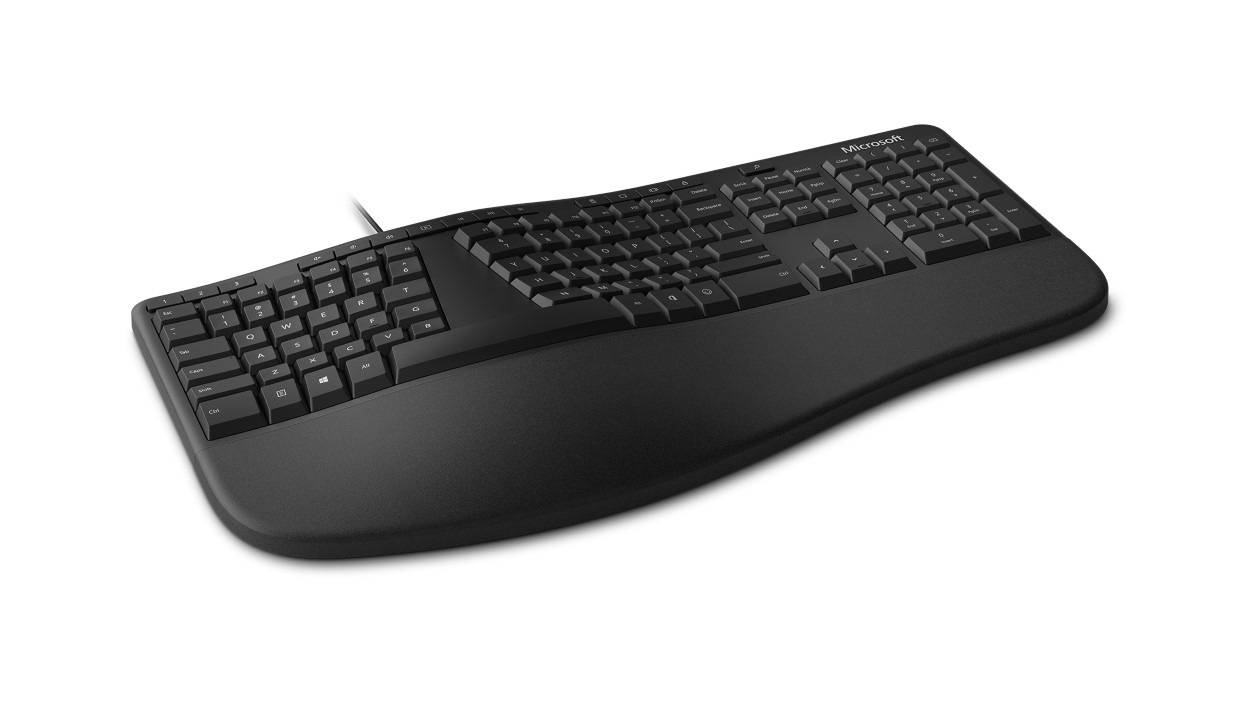 Microsoft Ergonomic Tastatur Universal USB AZERTY Französisch Schwarz-1