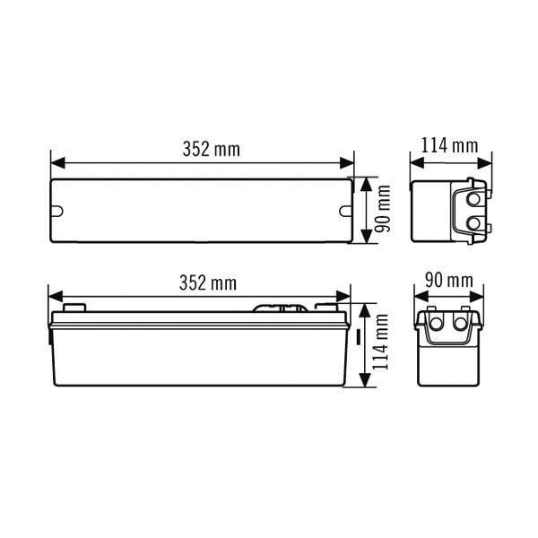 ESYLUX Notleuchte SLAELFLP3h14mIRSCSM-1