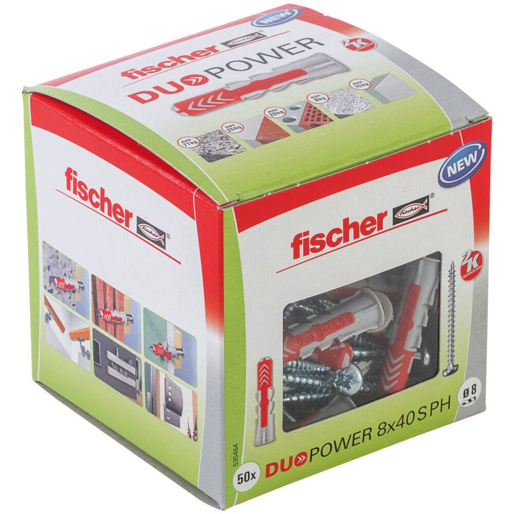Fischer 50x DUOPOWER 8 x 40 mm S PH LD - 535464-0