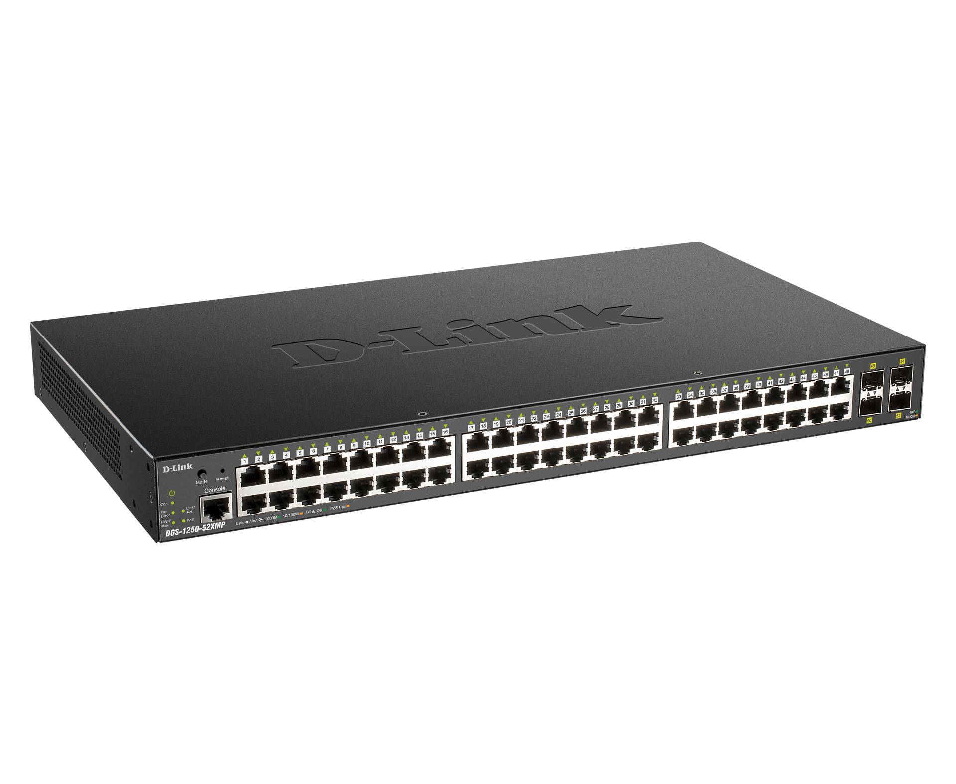 D-Link DGS-1250-52XMP Gigabit Switch PoE 52-Port Smart Managed PoE+ 4x 10G-1