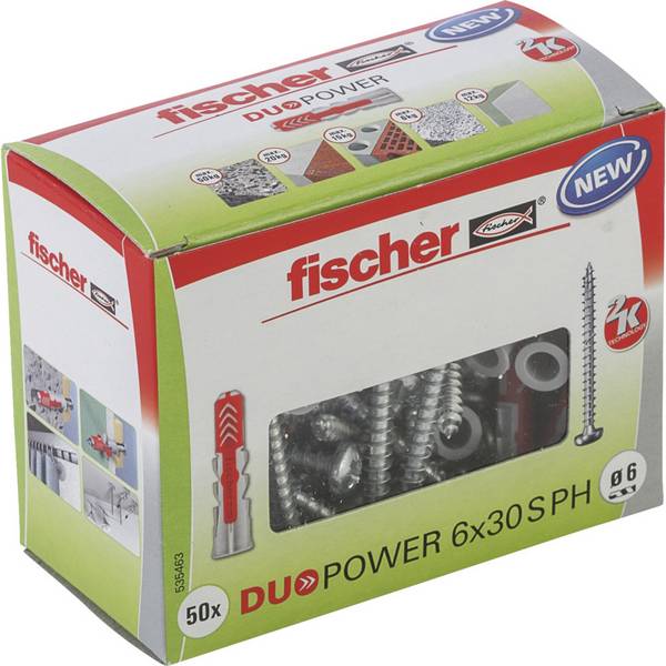 Fischer 50x DUOPOWER 6 x 30 mm S PH LD - 535463