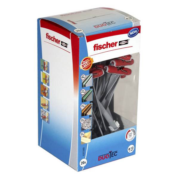 fischer DUOTEC 10, Dübel, Beton, Grau, 50 mm, 1 cm, 4,5 mm