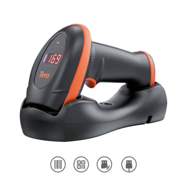 Tera HW0008 2D-Barcodescanner mit kabelloser Ladestation