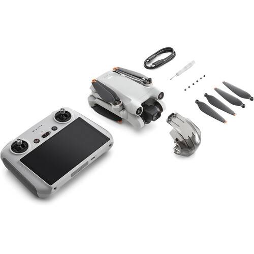 DJI Mini 3 Pro mit DJI, faltbare, Kamera mit 4K/60fps Videos, 48 MP Fotos, Hindernisvermeidung, weiß-1