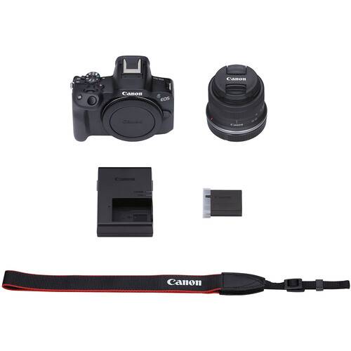 Canon EOS R50 - Schwarz + RF-S 18-45mm F4.5-6.3 IS STM Kit - 24,2 MP - 6000 x 40-0