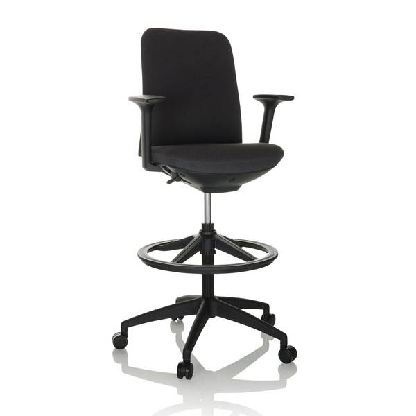 Arbeitsstuhl Counterstuhl NESTORA WORK Stoff schwarz hjh OFFICE