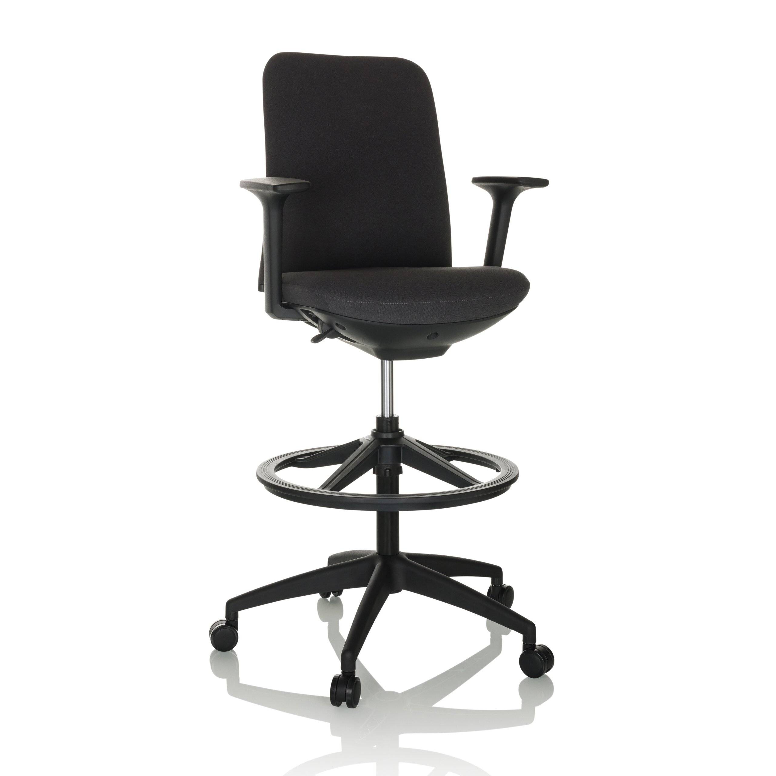 Arbeitsstuhl Counterstuhl NESTORA WORK Stoff schwarz hjh OFFICE-0