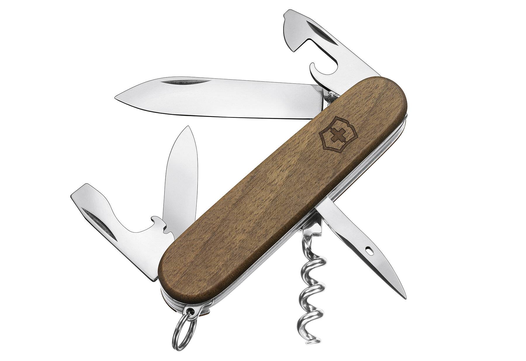 Victorinox Schweizer Taschenmesser, Spartan Wood, Multitool, Swiss Army Knife mit 10