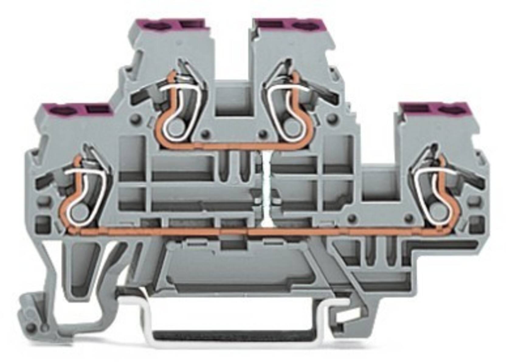 WAGO Kontakttechnik Doppelstockklemme 0,08-2,4mmq grau L 870-508-2