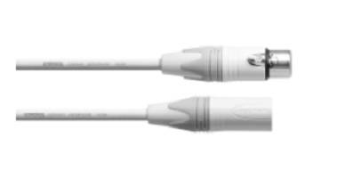 Cordial XLR Verbindungskabel [1x XLR-Buchse - 1x XLR-Stecker] 10.00 m Weiß-0