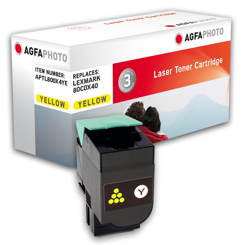 AgfaPhoto Gelb - kompatibel - Tonerpatrone (Alternative zu: Lexmark 800X4, Lexmark 80C0X40)-1