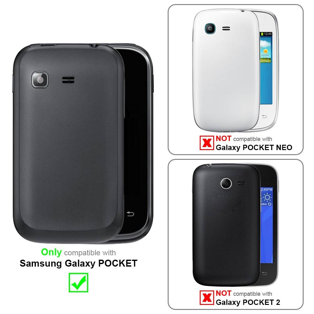 Cadorabo Handykette für Samsung Galaxy POCKET in Schwarz - Handy Schutz Hülle Necklace mit Verstellbaren Band Kordel zum-1