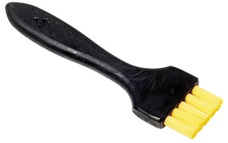ESD Pinsel hart, gelbe Nylonborsten 38 mm, ableitfähig-0