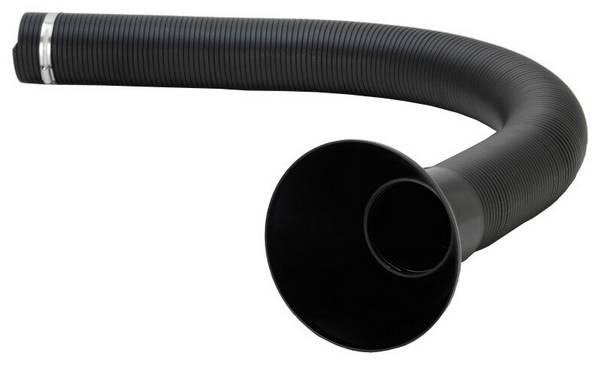 ESD-Absaugarm mit Trichter, Ø 75 mm, für WLA 250, schwarz, 1090 mm