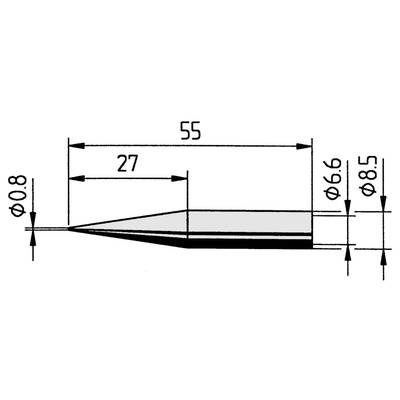 Ersa 842 SD LF Lötspitze Bleistiftform, verlängert Spitzen-Größe 0.8 mm  Inhalt 1 St.