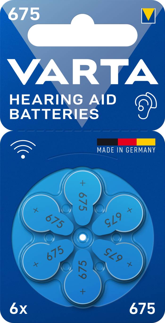 VARTA - Hörgeraetebatterie 675 6 Stück - Batterie - 640 mAh-0