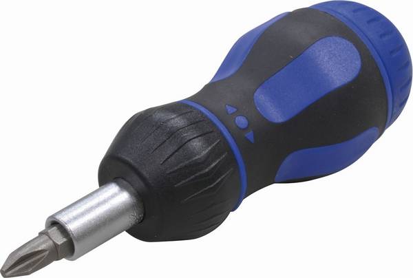 Projahn Stubby-Ratschenschraubendreher magnetisch 6,3 (1/4") und 7 Bits