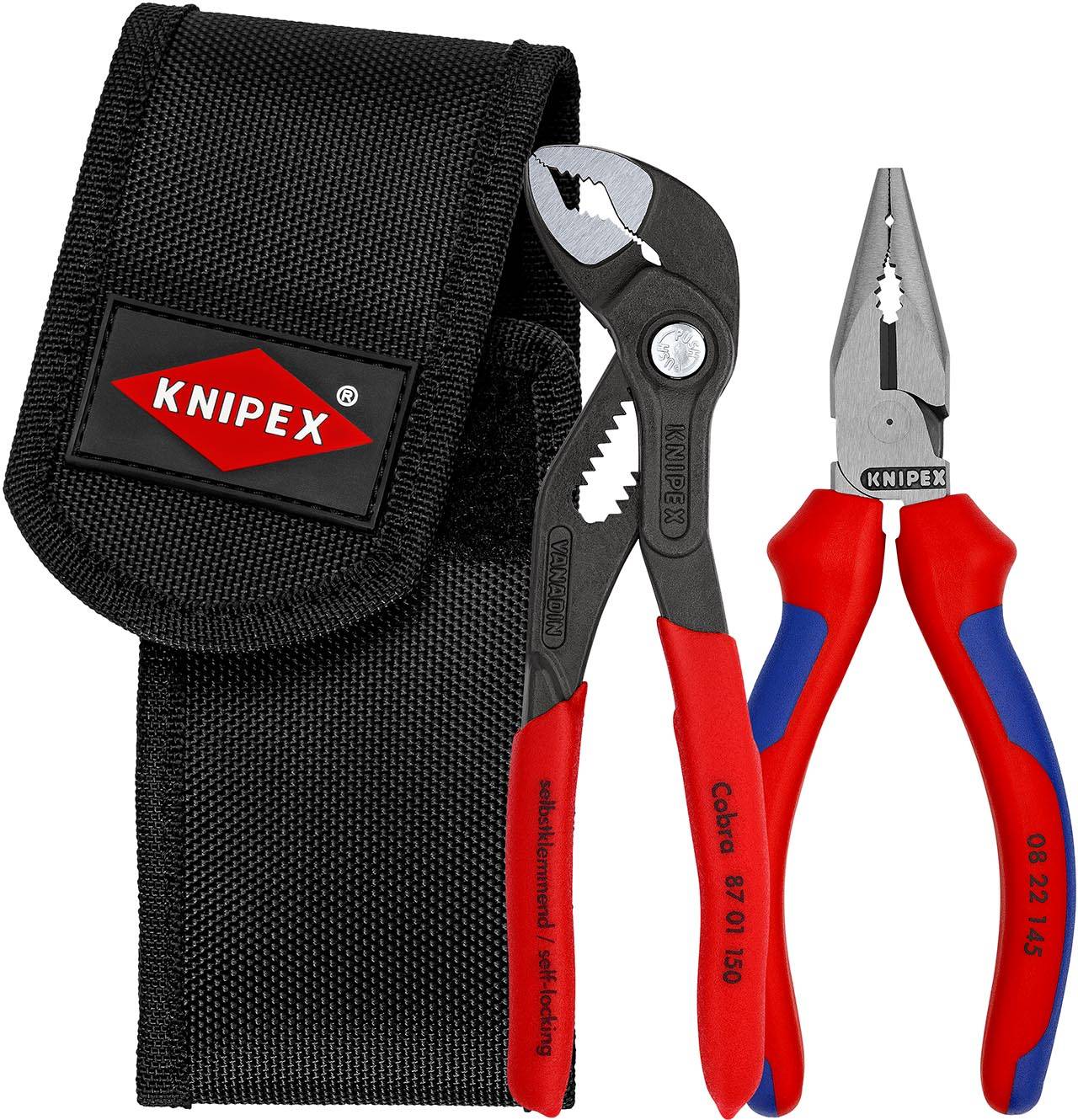 Mini-Zangenset in Werkzeuggürteltasche, 2-teilig-0