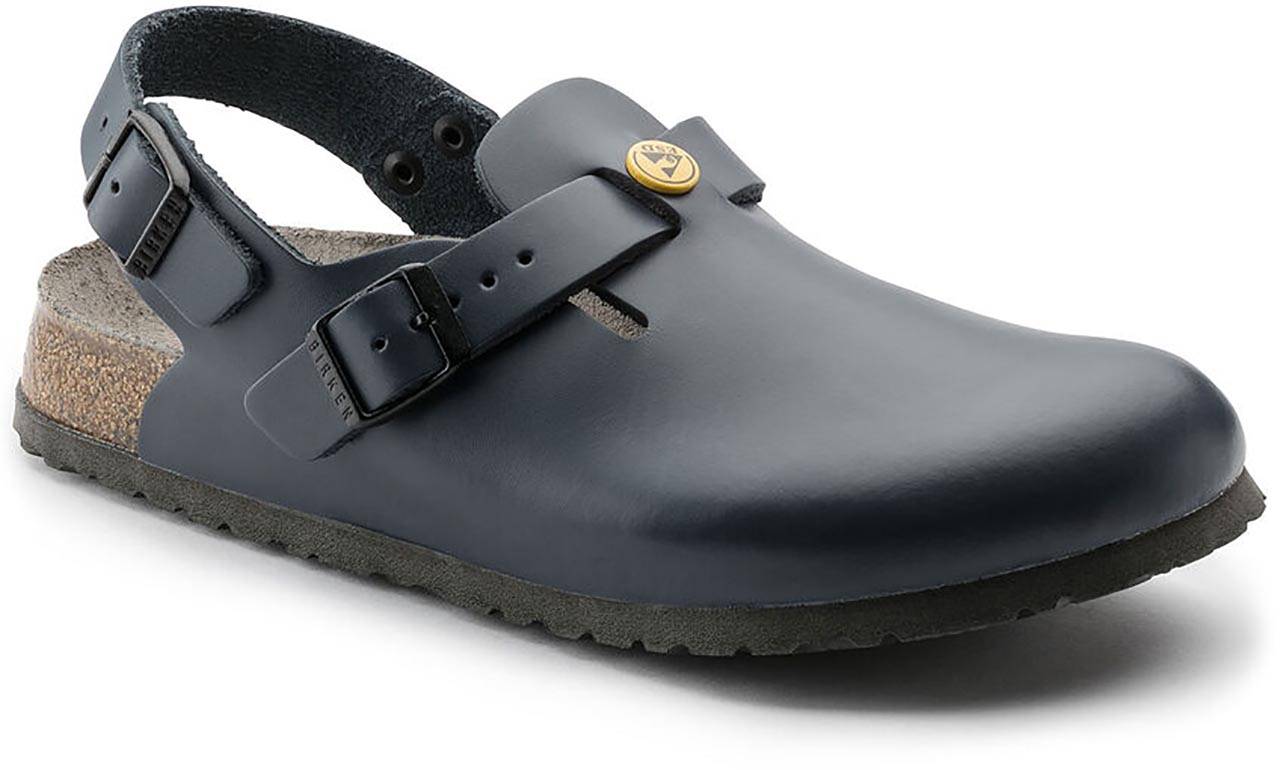 ESD Clog TOKIO ESD Naturleder 61398, blau, schmal, 37-0