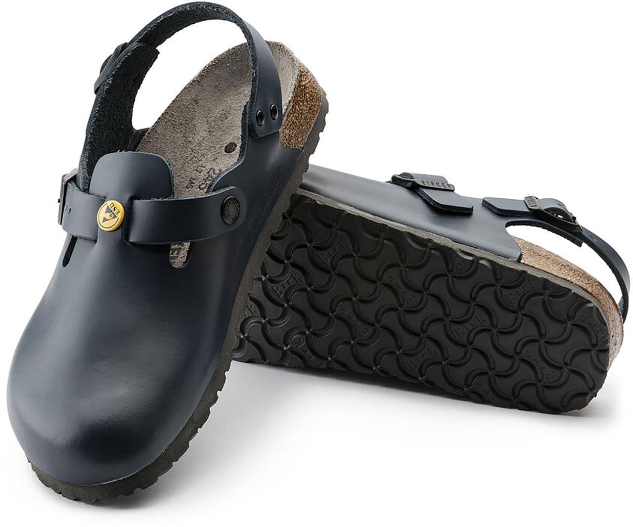 ESD Clog TOKIO ESD Naturleder 61398, blau, schmal, 37-1