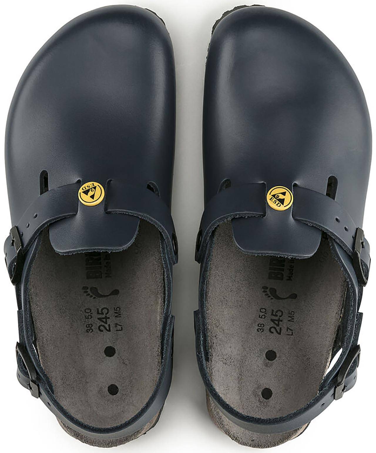 ESD Clog TOKIO ESD Naturleder 61398, blau, schmal, 37-2
