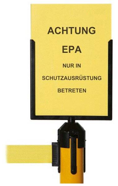 Schildhalter für Gurtabsperrpfosten, DIN A4-0
