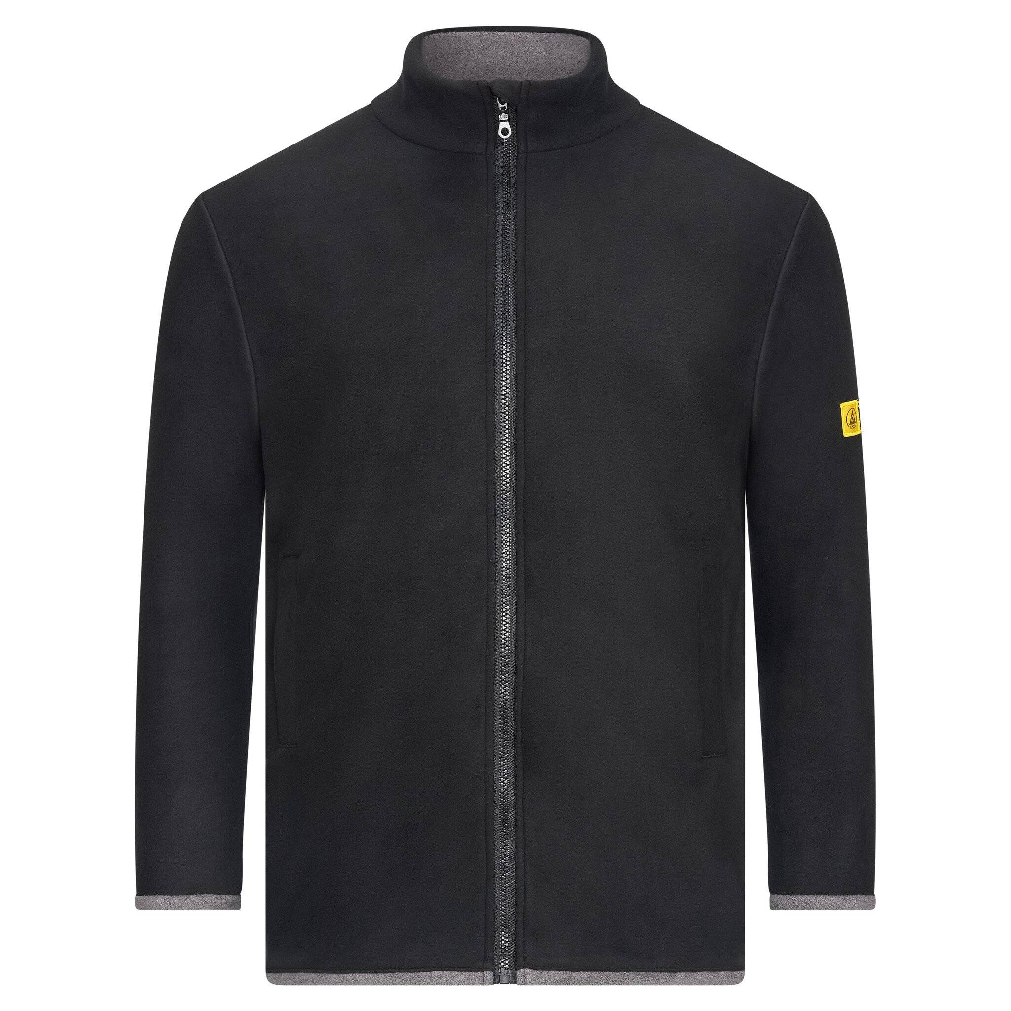 ESD-Fleecejacke mit langem Zip, unisex, schwarz/grau, XXL-0