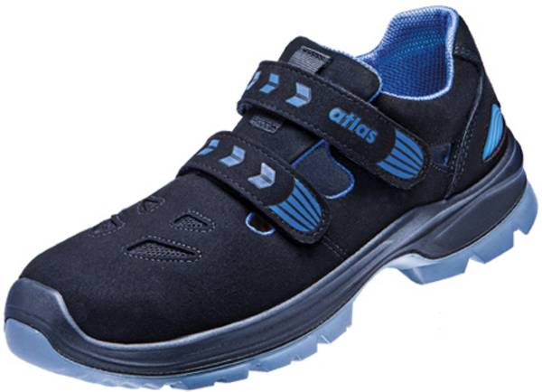 ESD Sandale alu-tec 360 2.0, W12, S1, Sportline, Unisex, schwarz/royal blau, Größe 45