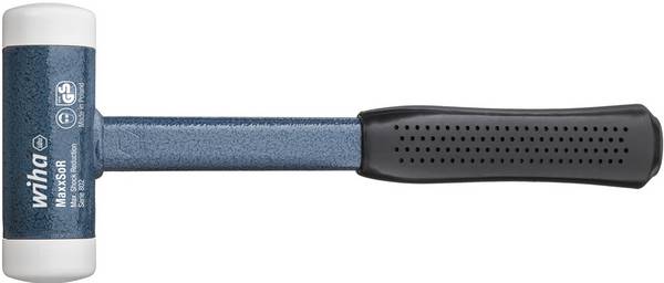 Schonhammer rückschlagfrei, sehr hart mit Stahlrohrstiel, Rund-Schlagkopf 40, 305mm (39019)