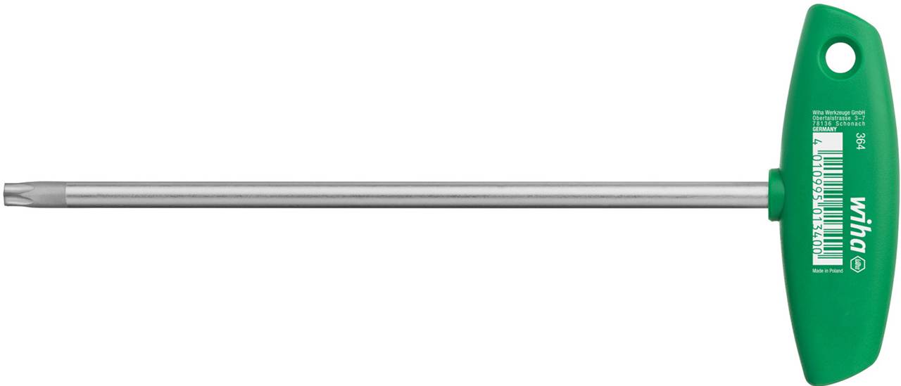 Stiftschlüssel mit Quergriff TORX® mattverchromt T25 (01334)