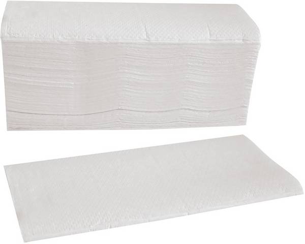 HygoClean Falthandtücher, hochweiß, 2-lagig, 24x21cm, V-Falz, 100% Zellulose, 185 Stück