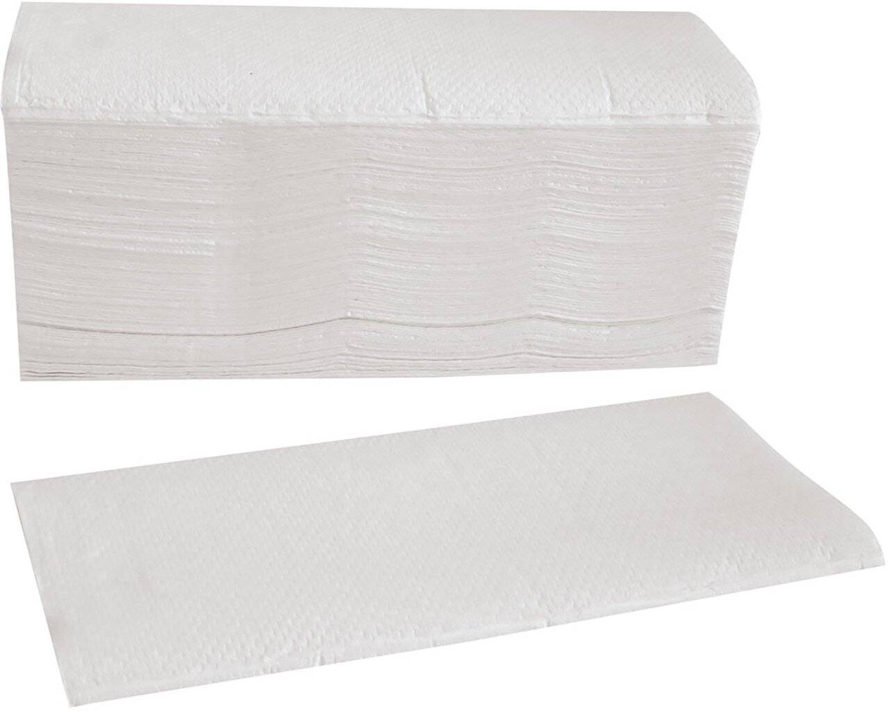 HygoClean Falthandtücher, hochweiß, 2-lagig, 24x21cm, V-Falz, 100% Zellulose, 185 Stück-0