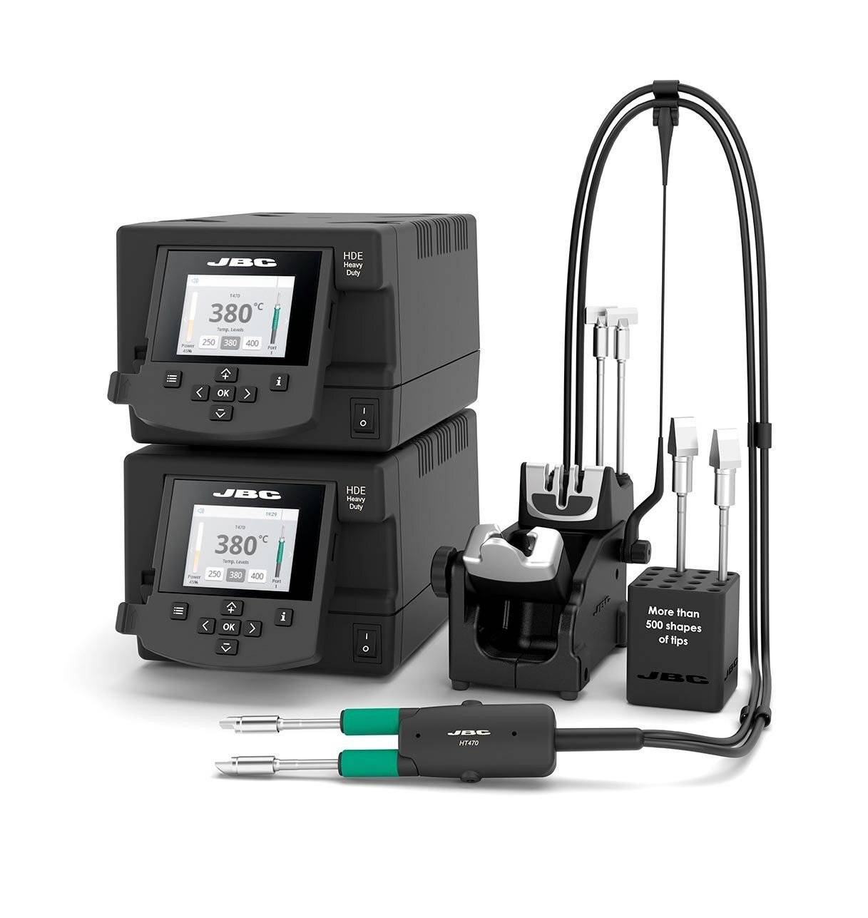 Hochleistungs-Reworkstation HDE-2KE, inkl. HT470-A Hochleistungs-Thermopinzette-0
