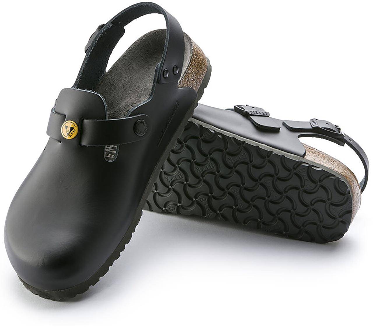 ESD Clog TOKIO ESD Naturleder 61400, schwarz, normal, 40-1