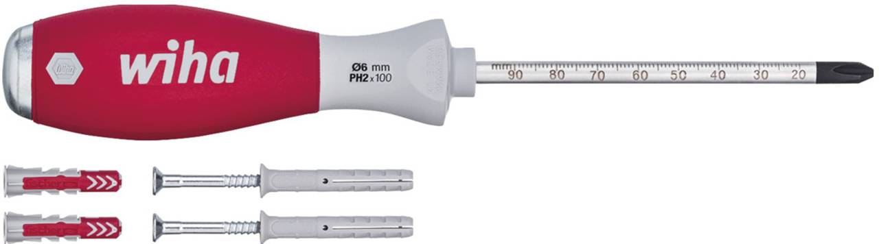 Dübellochschläger Set SoftFinish® mit Dübeln mit 6 mm Rundklinge 5-tlg. (41289)-1