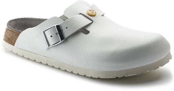 ESD Clog BOSTON ESD Naturleder 61370, weiss, normal, 44