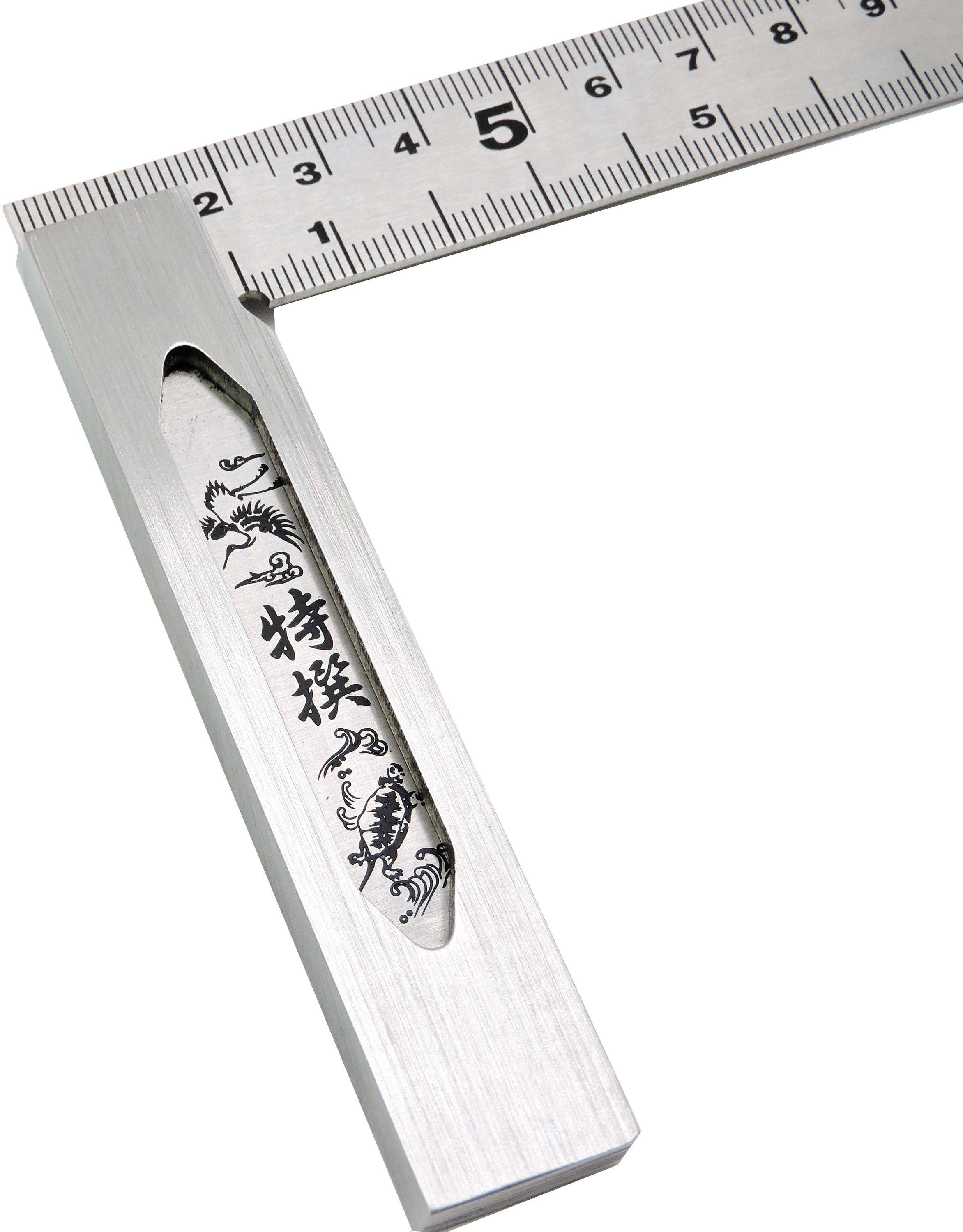 FAMEX 12590 Shinwa Japanischer Anschlagwinkel 90 Grad 150 mm (62009), Messwinkel Winkelmesser-1
