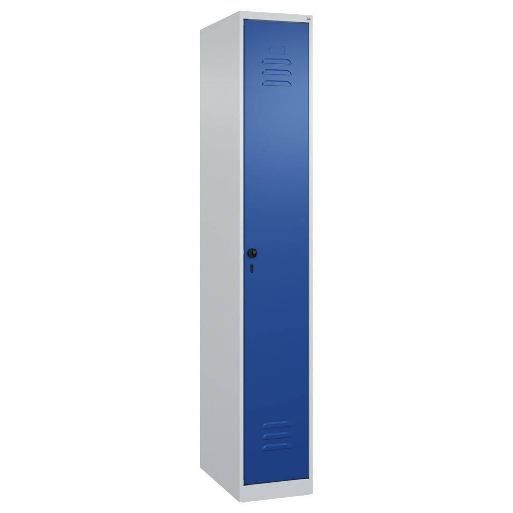 C+P Umkleidespind Classic PLUS bodenstehend, 1 Abteil, 1850x300x500mm, lichtgrau/enzianblau-0