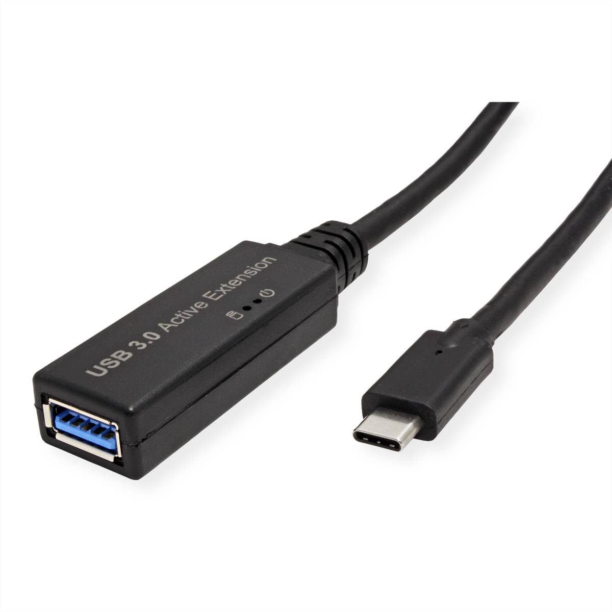 ROLINE USB 3.2 Gen 1 Aktives Repeater Kabel, Typ A - C, schwarz, 5 m-3
