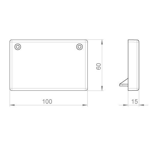 Unex Endstück 66113 grau Kunststoff-3