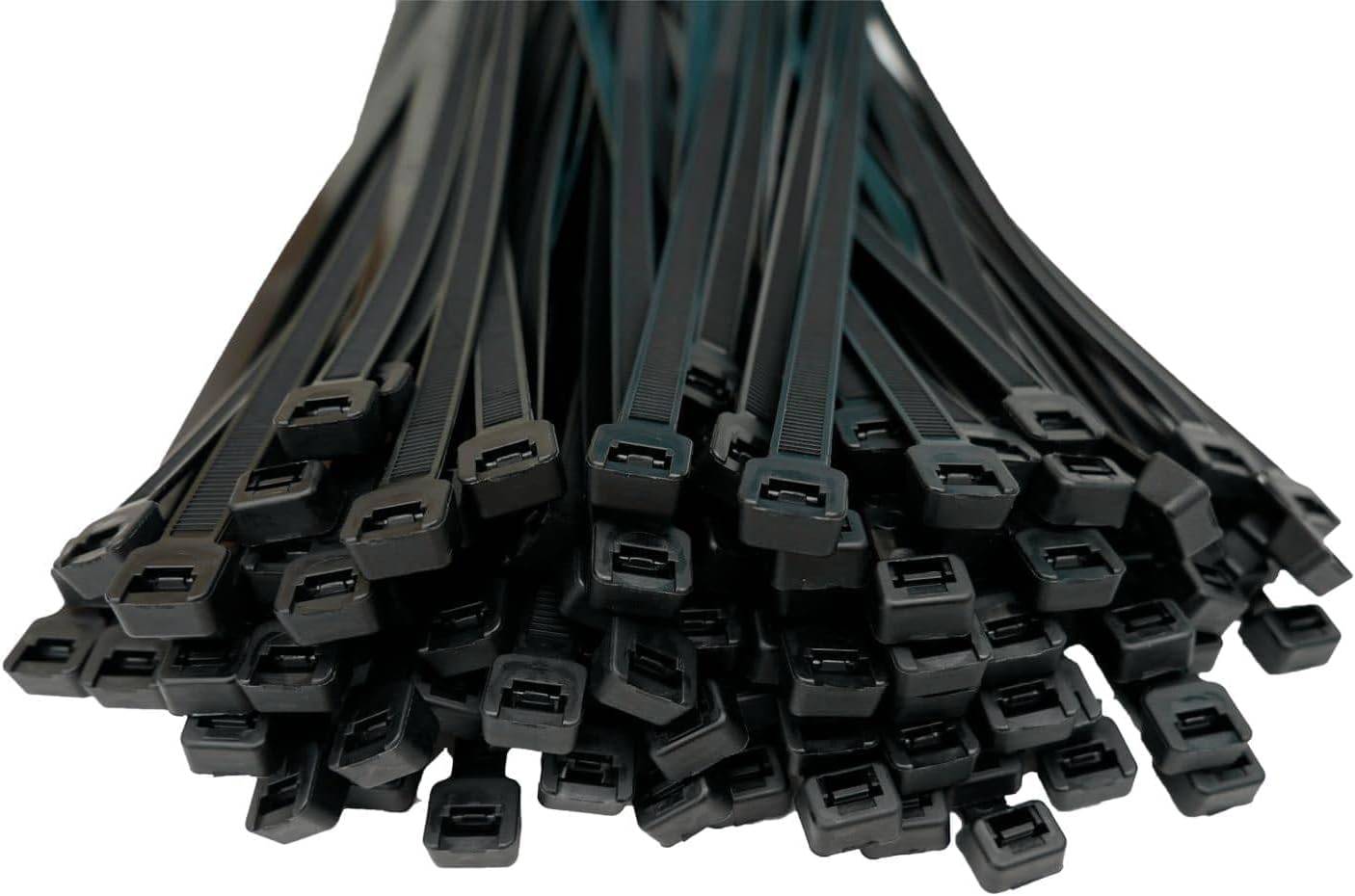 Kabelbinder 100 Stück schwarz UV beständig Universalbinder 4,8 x 300 mm-4