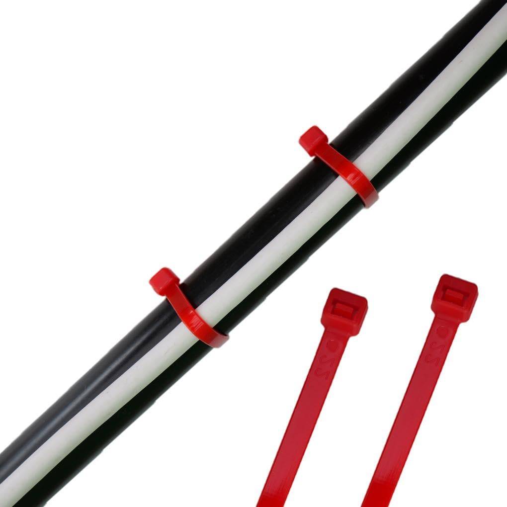 Kabelbinder 100 Stück rot UV beständig Universalbinder 4,8 x 200 mm-1