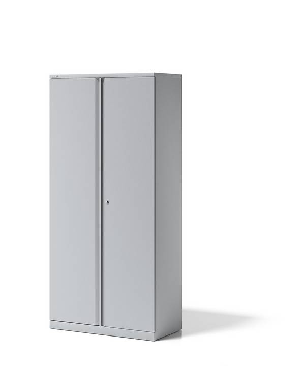 BISLEY Flügeltürenschrank Essentials, 5 OH, Breite 914 mm, lichtgrau